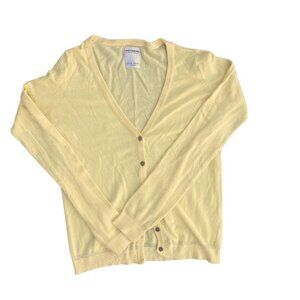 Pull&Bear lightweight cardigan in butter yellow